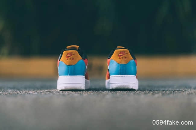 耐克全新配色刺绣小勾+彩色拼接Nike Air Force 1海外现已发售! 货号:CI006-101