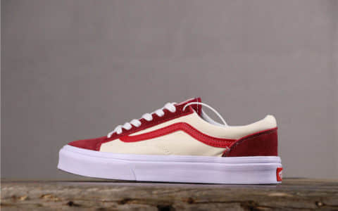 Vans Style 36 Marshmal米白红 万斯高品质真标低帮硫化底带半码休闲板鞋 货号:VN0A3DZ3OXS