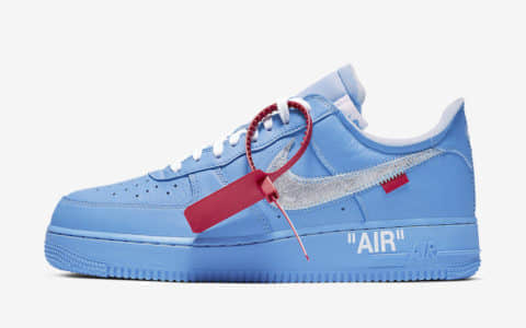 Off-White x Nike Air Force 1“MCA”让人宁静的蓝色 货号:CI1173-400
