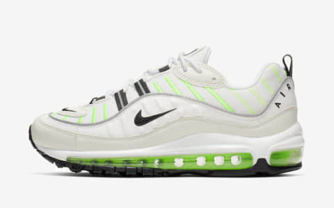 Nike Air Max 98 WMNS耐克全新Max98配色这个电光绿绿得发光 货号:AH6799-115