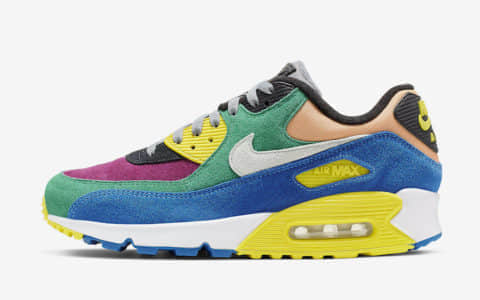 时尚大胆的撞色搭配带来强烈的视觉冲击Nike Air Max 90 QS “Viotech 2.0”即将发布 货号:CD0917-300