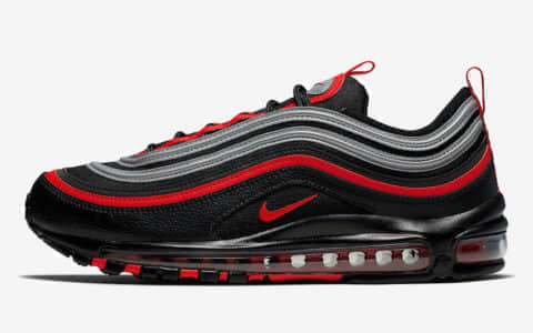 耐克Max97系列在添新成员!Nike Air Max 97“Bred”夺目耀眼的3M反光银 货号:921826-014