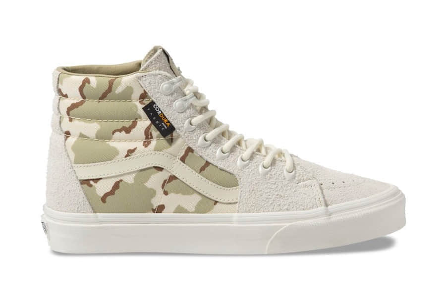 Vans与Cordura合作打造全新的Old Skool和Sk8-Hi并推出“Desert Camo”配色,你看如何?