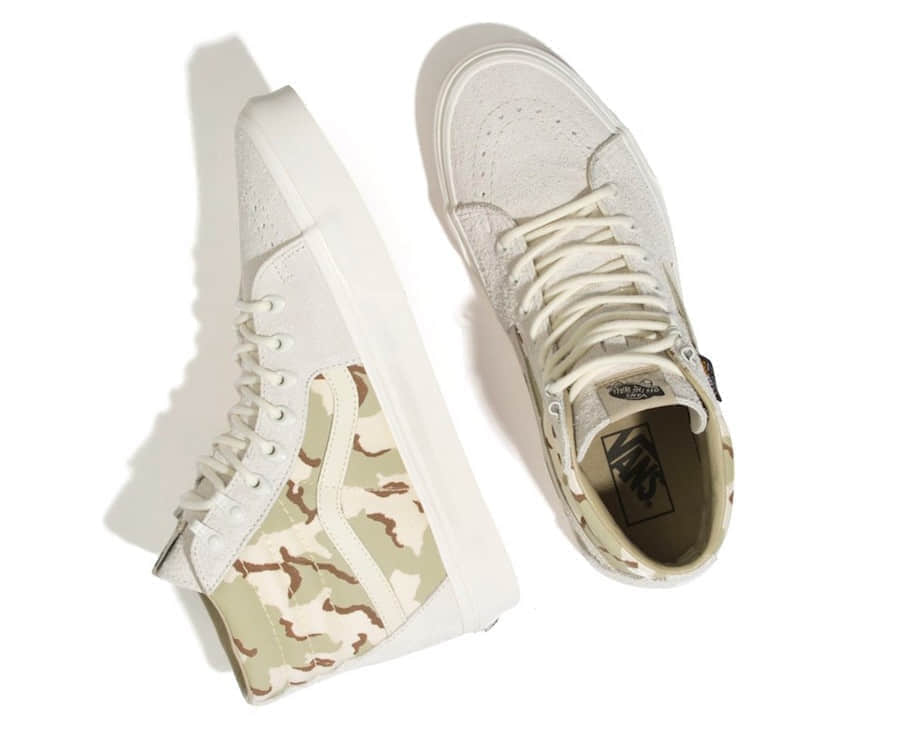 Vans与Cordura合作打造全新的Old Skool和Sk8-Hi并推出“Desert Camo”配色,你看如何?