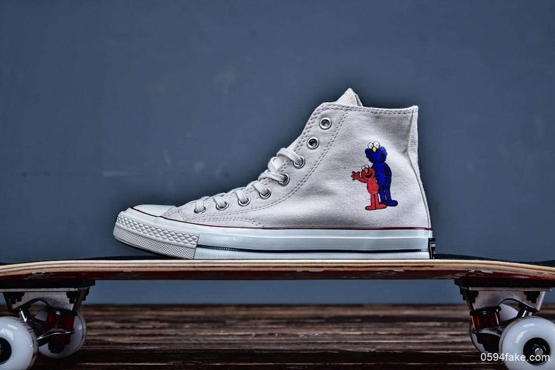 匡威联名款Sesame Street x Converse Chuck Taylor All Star 1970 HI复古三星标高帮运动硫化板鞋 货号:162053C