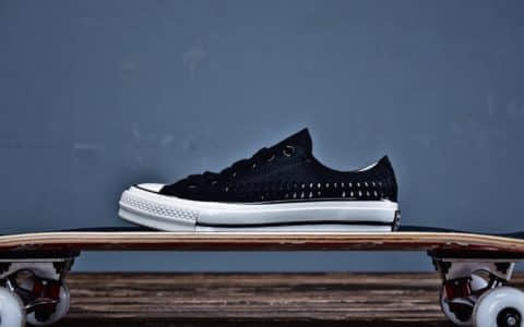 匡威Converse Chuck Taylor All Star 1970 OX复古三星标低帮运动硫化板鞋镂空纤维编织正确硅蓝中底 货号:164591C
