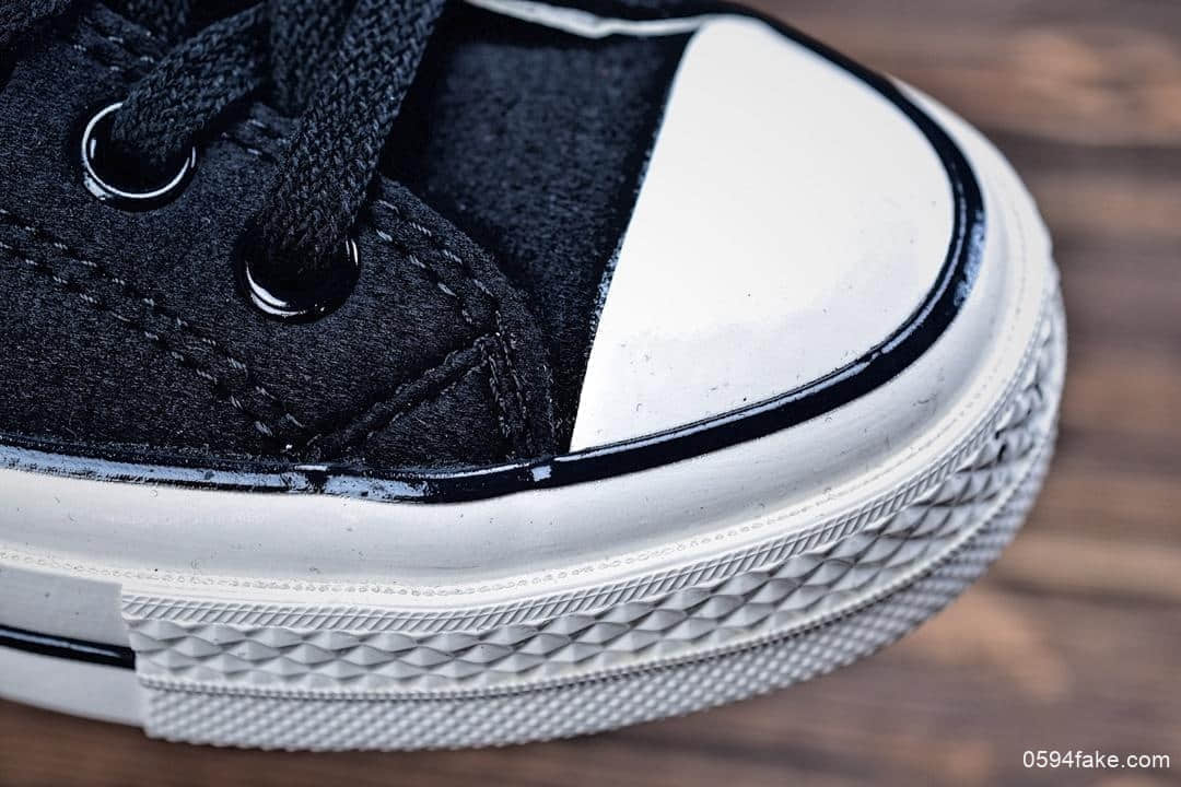 匡威Converse Chuck Taylor All Star 1970 OX复古三星标低帮运动硫化板鞋镂空纤维编织正确硅蓝中底 货号:164591C