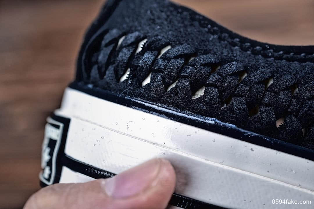 匡威Converse Chuck Taylor All Star 1970 OX复古三星标低帮运动硫化板鞋镂空纤维编织正确硅蓝中底 货号:164591C