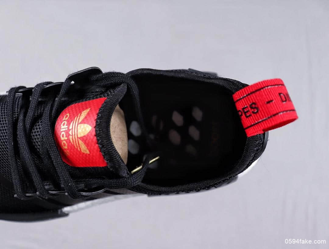 阿迪达斯Adidas NMD R1 Primeknit Triple Black顶级巴斯夫真爆真标针织联名款时尚潮流休闲运动潮鞋 货号：B42087