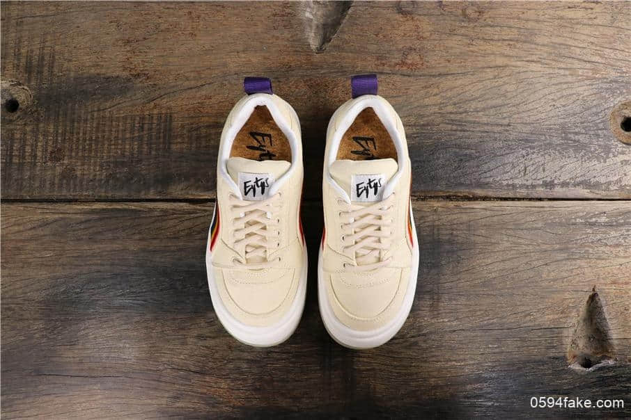 Eytys Sonic Canvas Sneakers米白彩虹瑞典小众品牌Lisa同款彩虹鞋头层羊皮内里 货号:0617