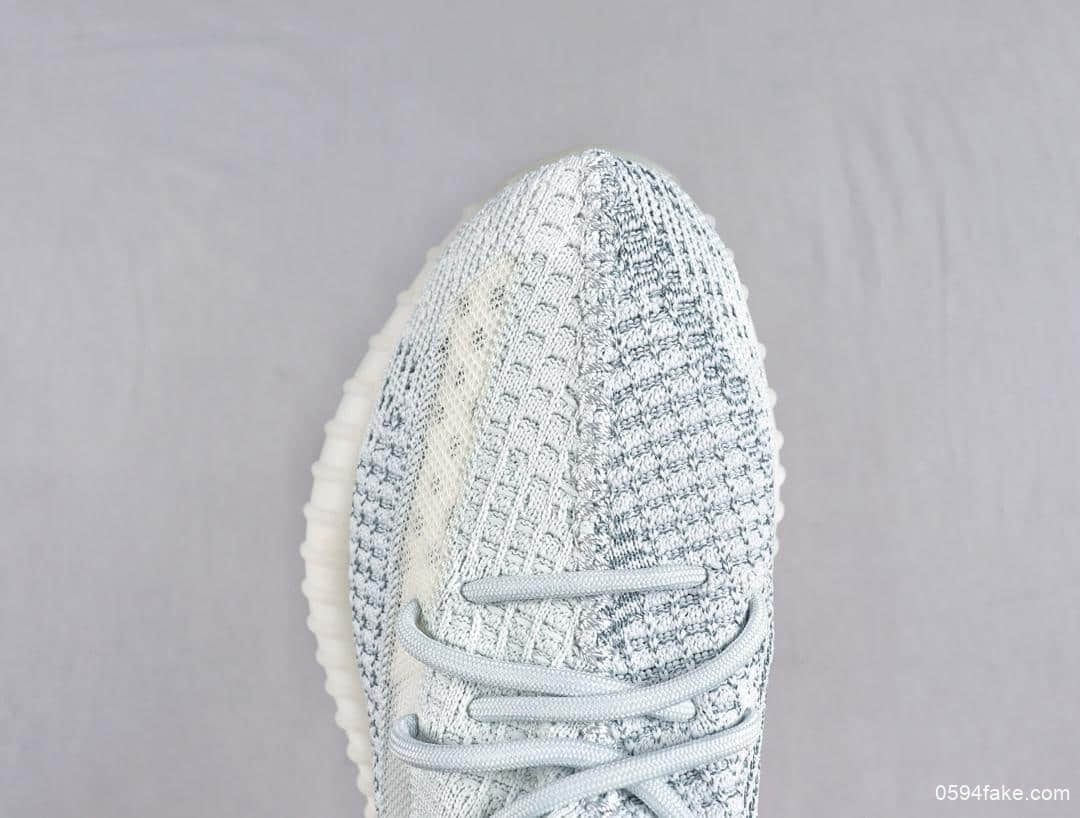 阿迪达斯Yeezy 350 Boost V2 Citrin Reflective椰子OG纯原全新冰蓝渐蓝拼接满天星侃爷椰子跑步鞋 货号:FW3043