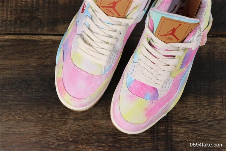 乔丹联名款Levi’s x Air Jordan 4 Retor NRG AJ4纯原高品质AJ4七彩牛仔系列实战篮球鞋 货号:AO2571-102