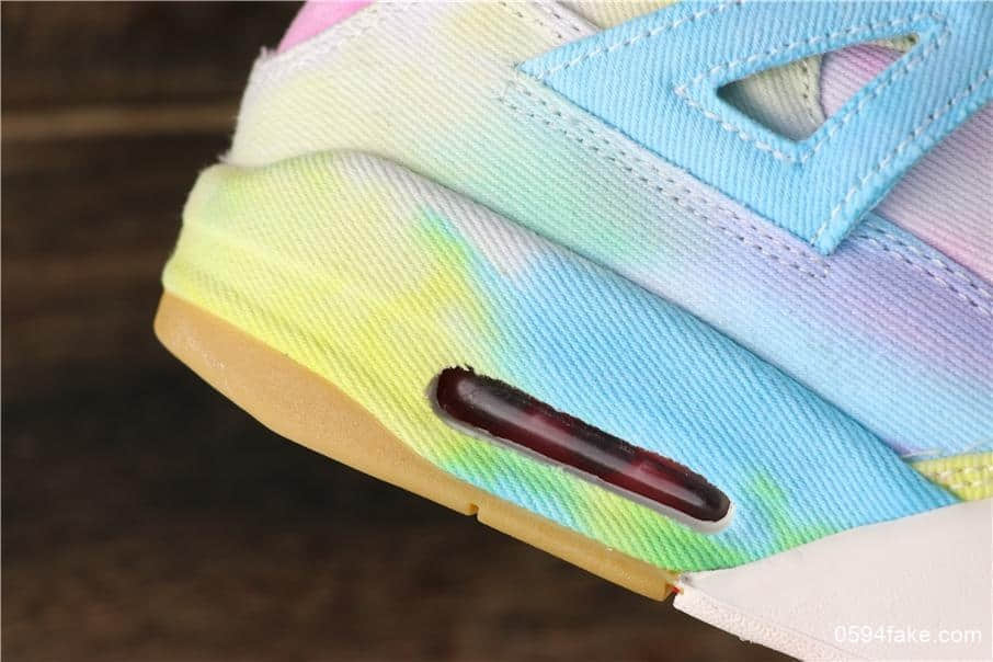 乔丹联名款Levi’s x Air Jordan 4 Retor NRG AJ4纯原高品质AJ4七彩牛仔系列实战篮球鞋 货号:AO2571-102