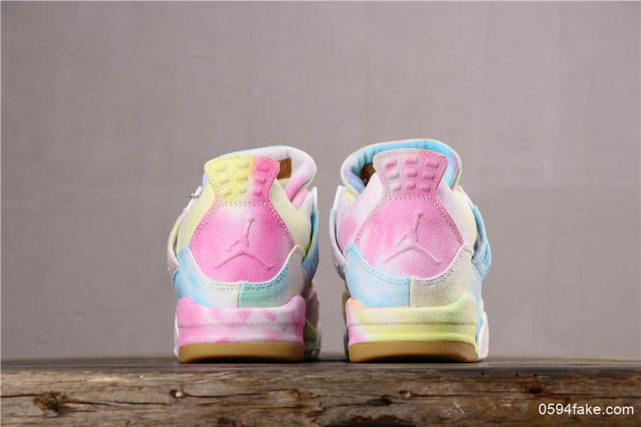 乔丹联名款Levi’s x Air Jordan 4 Retor NRG AJ4纯原高品质AJ4七彩牛仔系列实战篮球鞋 货号:AO2571-102