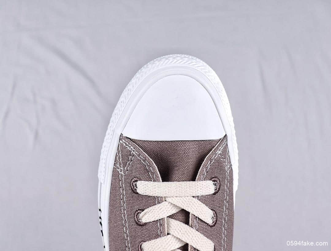 匡威Converse Chuck Taylor ALL Star真标高品质奶油环保纤维鞋面电绣眼扣 货号:164921C