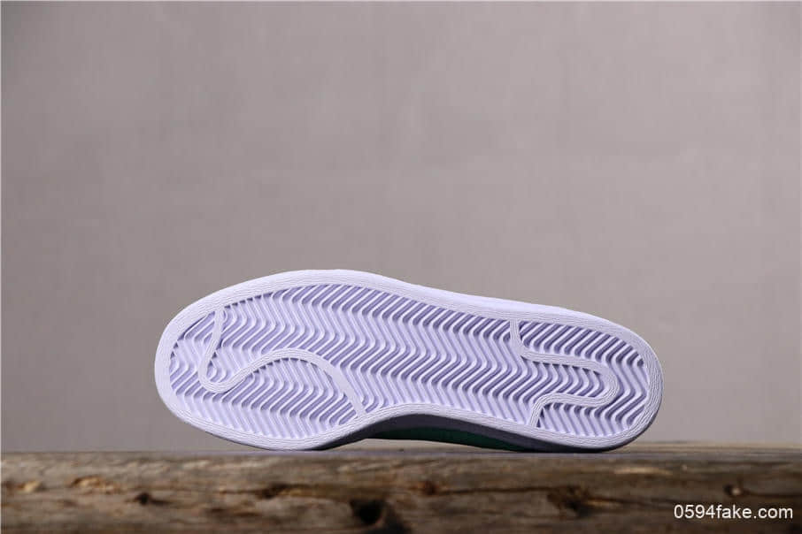 阿迪达斯Adidas SUPERSTAR SLIP ON W S贝壳头公司级交叉绑带薄荷绿白山联名款 货号:S76407