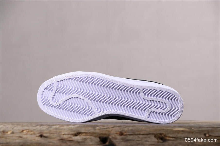 阿迪达斯Adidas SUPERSTAR SLIP ON W S贝壳头公司级交叉绑带黑白顶级版本外围可充正 货号:S81337