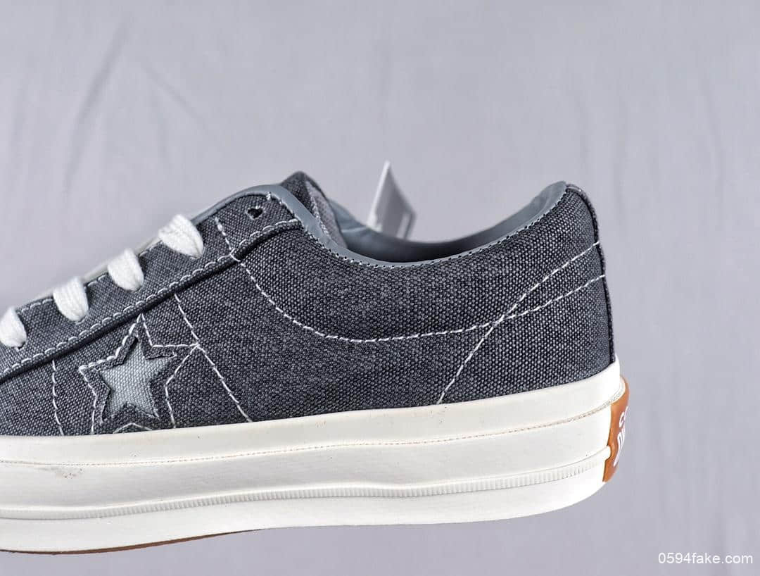 匡威Converse One Star Sunbaked杰克一星木村系列高弹软底帆布鞋情侣款 货号:164360C