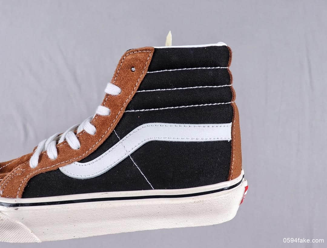 万斯Wans SK8 HI真标硫化工艺原厂DT钢印带半码安纳海姆系列复古高帮板鞋 货号:VN0A38GFUQ2