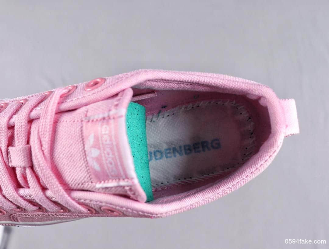 阿迪达斯Adidas Nizza-M公司级渠道订单夏季校园潮鞋元素设计粉色联名款 货号:EF1877