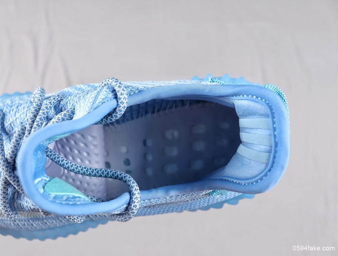 Adidas Yeezy BOOST 350 V2 Bluetr Antlia纯原版本侃爷明星同款百搭轻便爆米花中底休闲运动慢跑鞋 货号:FW9008
