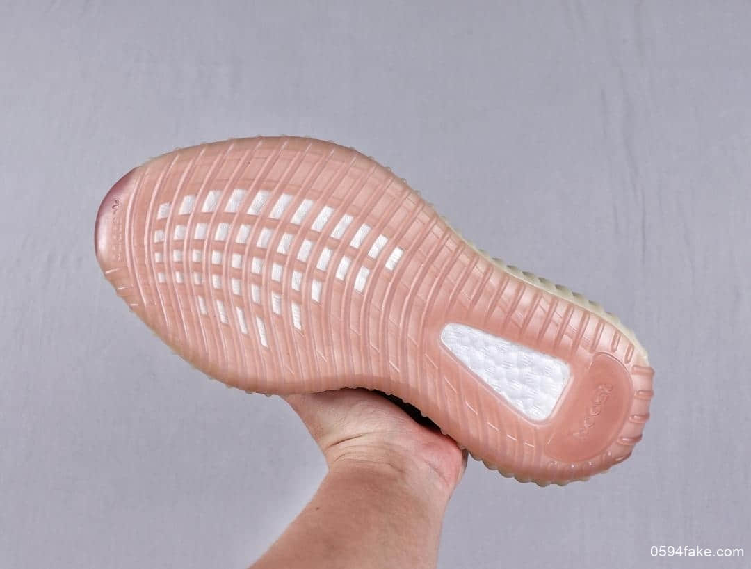 阿迪达斯Adidas YEEZY BOOST 350 V2 Citrin Reflective百搭轻便爆米花中底休闲运动慢跑鞋OG纯原镂空柠檬素浅黄拼接满天星 货号:FW5318