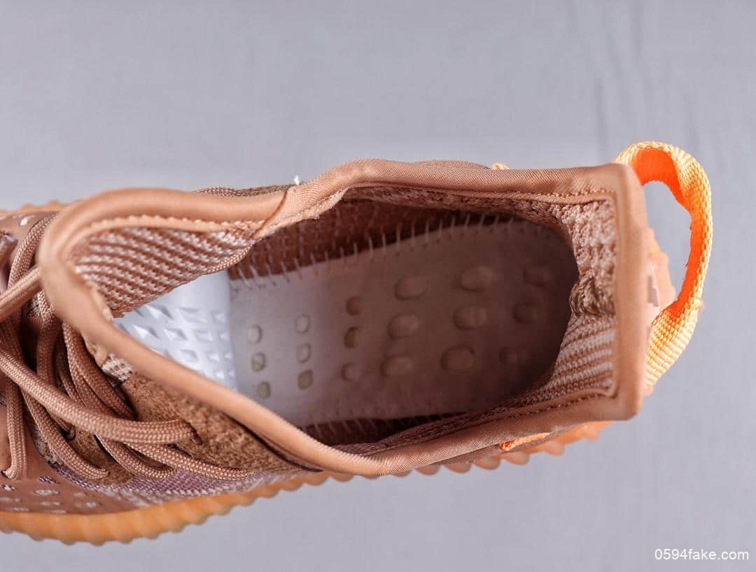 阿迪达斯Adidas Yeezy Boost 350 V2 Clay国外潮人定制款OG纯原反转美洲棕珊瑚橙巴斯夫原厂大底 货号:EG7490