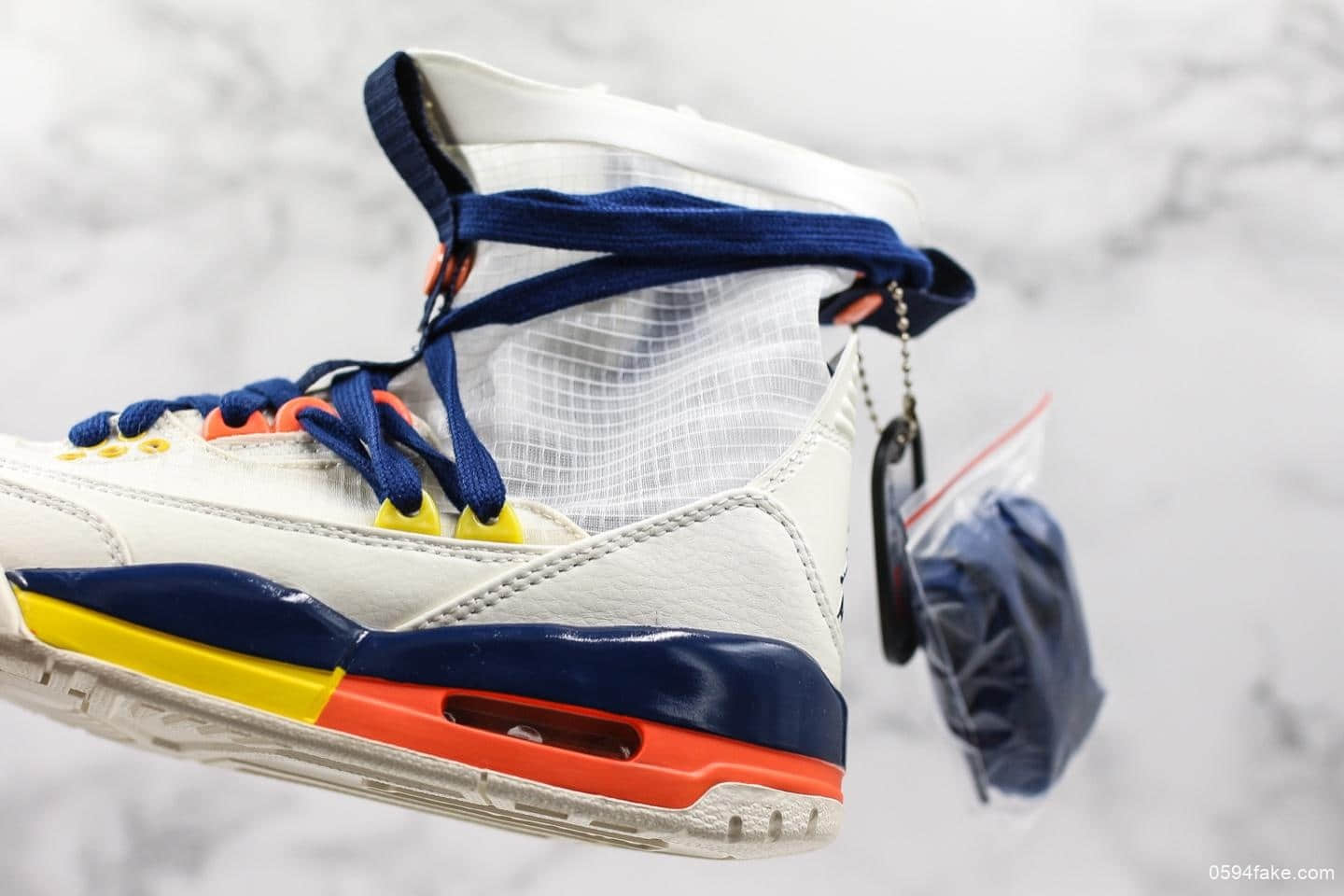 耐克Nike Air Jordan 3 RTR EXP Lite公司级AJ3白蓝配色透明蝉翼休闲穿搭文化篮球中筒靴 货号:BQ8394-100