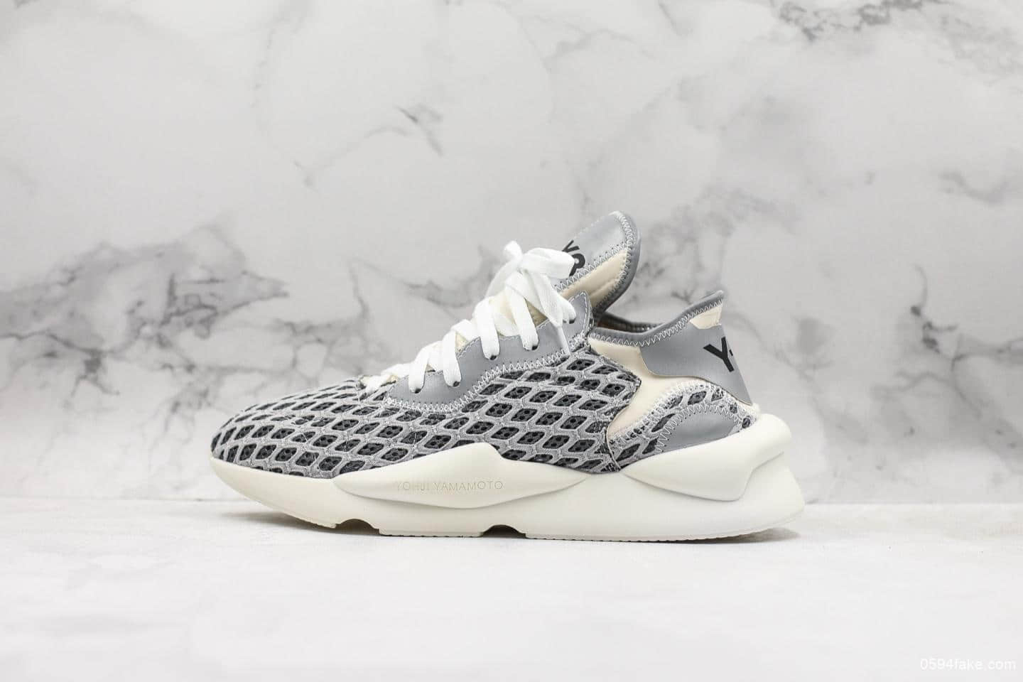 阿迪达斯Y-3 Kaiwa Chunky Sneakers三本耀司凯瓦系列纯原版本3M反光蜂窝呼吸网白网球黑复古百搭轻量休闲运动老爹慢跑鞋