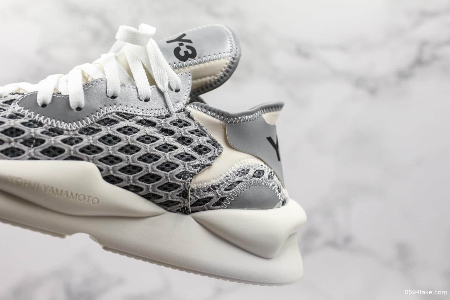 阿迪达斯Y-3 Kaiwa Chunky Sneakers三本耀司凯瓦系列纯原版本3M反光蜂窝呼吸网白网球黑复古百搭轻量休闲运动老爹慢跑鞋