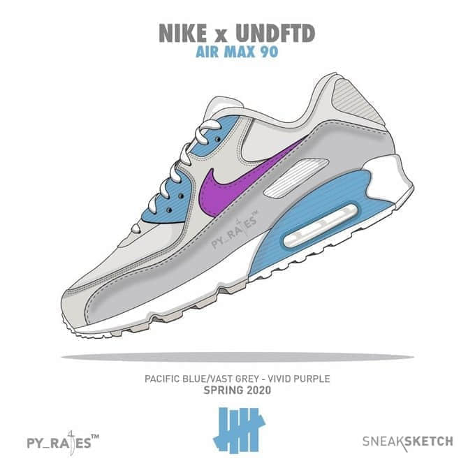 耐克全新Undefeated x Nike Air Max 90三款新配色将于2020年春季推出!
