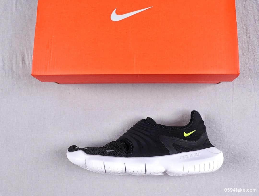 耐克Nike Free Rn Flyknit 3.0赤足轻便跑鞋功能赤足大底针织弹性原面无鞋带公司级版本 货号:AQ5707-001