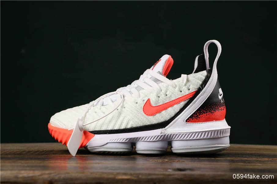 耐克LeBron XVI Hot Lava詹姆斯16代白粉热熔岩纯原版本实战运动篮球鞋 货号:CI1522-100