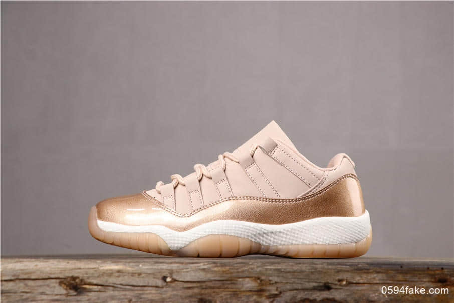 乔丹Air Jordan AJ11 Low Rose Gold玫瑰金AJ11女生专属配色低帮篮球鞋区别市面通货版本 货号:AH7860-105