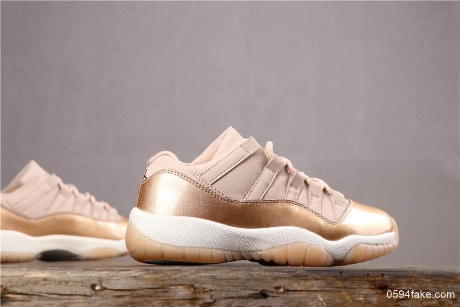 乔丹Air Jordan AJ11 Low Rose Gold玫瑰金AJ11女生专属配色低帮篮球鞋区别市面通货版本 货号:AH7860-105