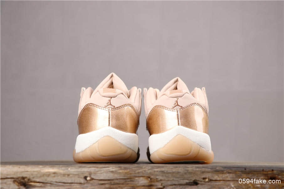 乔丹Air Jordan AJ11 Low Rose Gold玫瑰金AJ11女生专属配色低帮篮球鞋区别市面通货版本 货号:AH7860-105