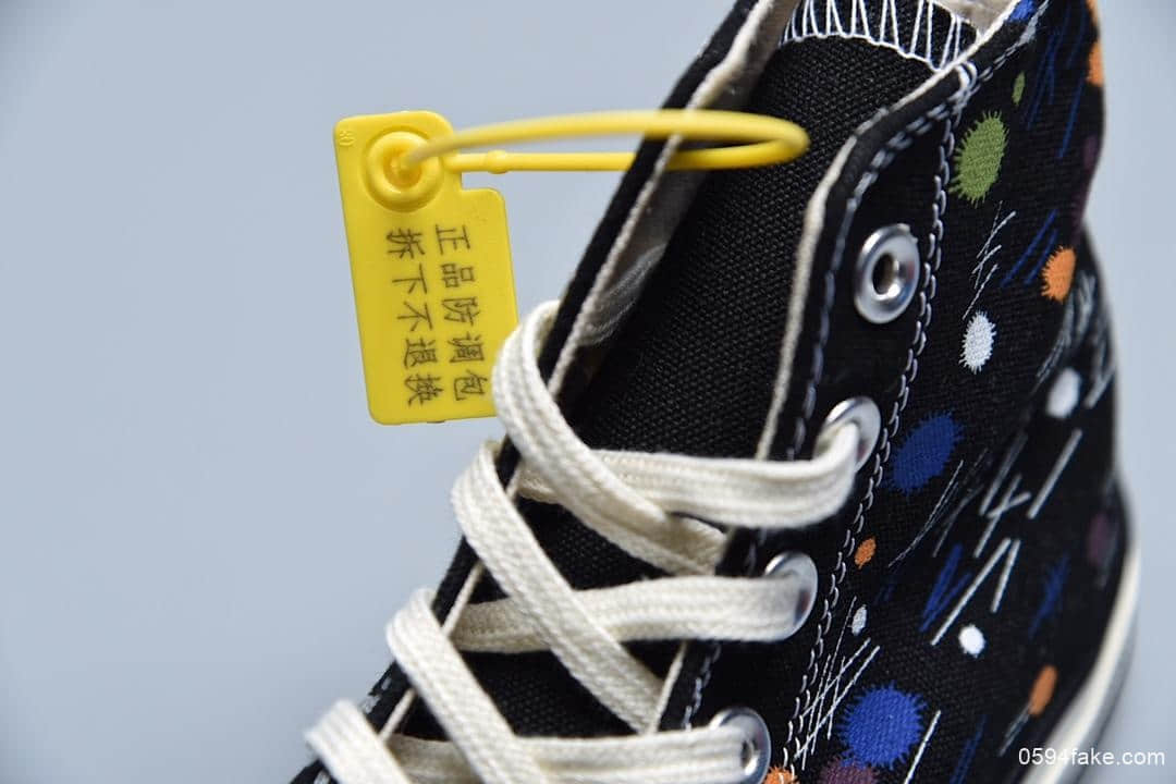 匡威Converse Chuck 70张艺兴同款涂鸦手绘公司级三星标高帮男女帆布鞋 货号:162210C