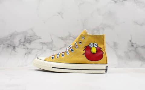 匡威Sesame Street x Converse Chuck Taylor All Star 1970 HI芝麻街联名十周年鞋限定手绘涂鸦高帮帆布鞋 货号:162054C