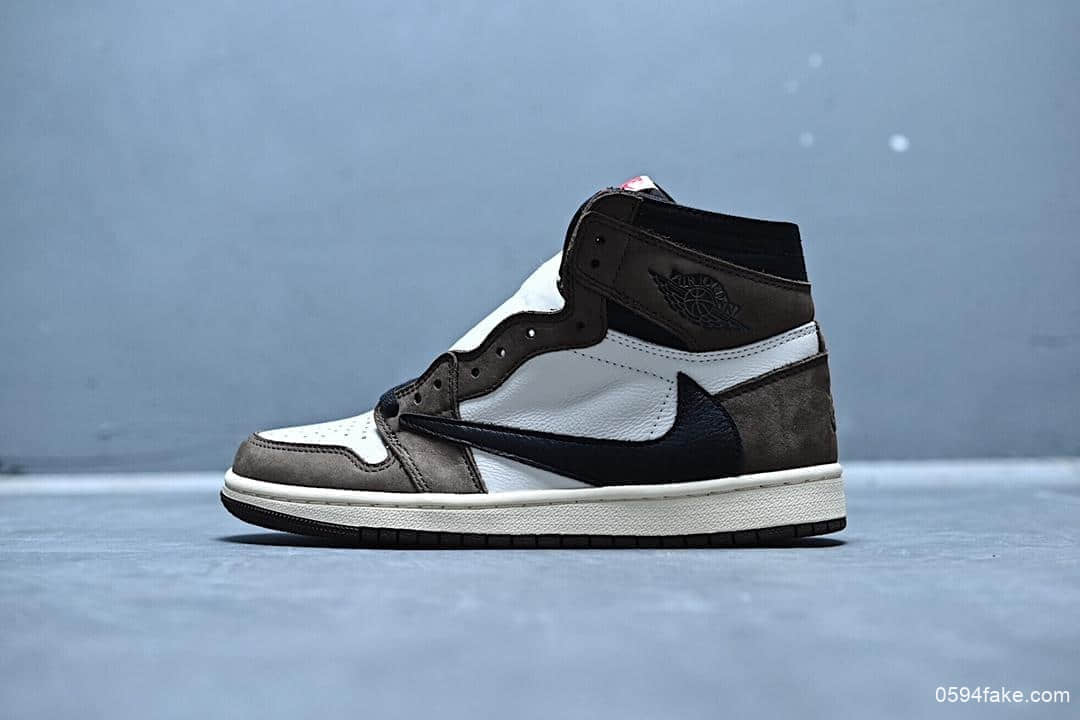 乔丹Travis Scott x Air Jordan 1 Retro High OG Cuctus Jack乔1AJ1高帮反向倒勾OG纯原版本几率过验市面最高版本 货号:CD4487-100