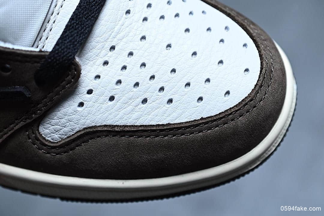 乔丹Travis Scott x Air Jordan 1 Retro High OG Cuctus Jack乔1AJ1高帮反向倒勾OG纯原版本几率过验市面最高版本 货号:CD4487-100