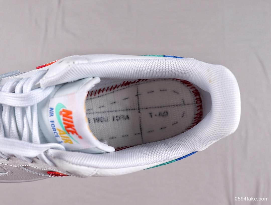 耐克Nike Air Force 1'07公司级版本空军一号经典低帮百搭休闲运动板鞋彩虹色 货号:CJ0524-102
