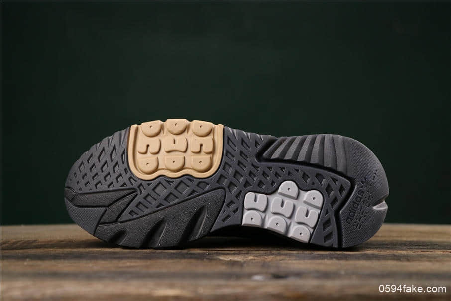 阿迪达斯Adidas Nite Jogger 2019 Boost真标高品质夜行者男鞋黑橙运动经典跑步鞋 货号:BD7933