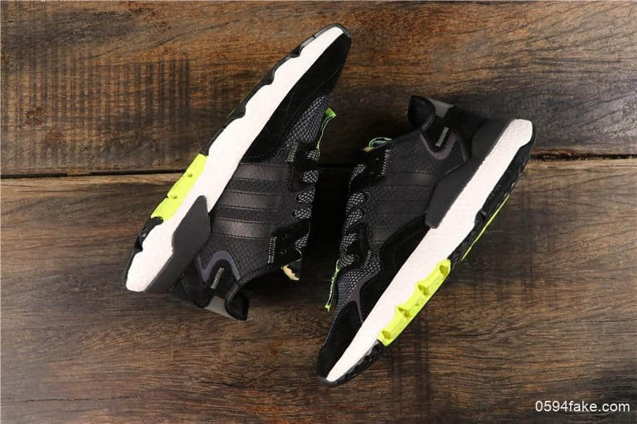 阿迪达斯Adidas Nite Jogger 2019 Boost夜行者真标高品质王嘉尔同款炫彩反光上海限定配色复古休闲运动跑鞋 货号:EG2202