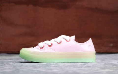 Converse Chuck 70 Big Eyelets漆皮粉毛圈 匡威联名JW真标大孔眼低帮果冻板鞋 货号:162289C