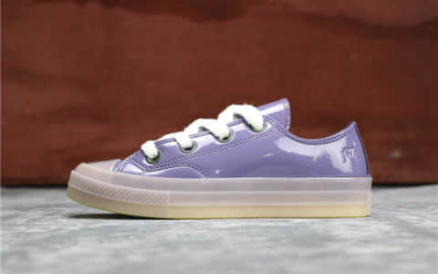 Converse Chuck 70 x JW ANDERSON果冻紫 匡威联名彩色水晶皮革真标品质 货号:162288C
