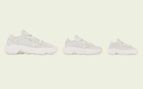 侃爷椰子Adidas Yeezy 500“Bone White”搭载黄油色外底!将于8月份发售!