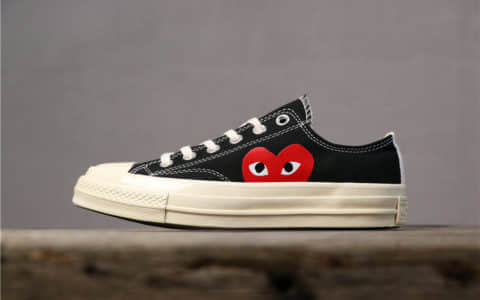 Converse Chuck 70 x CDG Play匡威川久保玲联名黑色爱心低帮高端硫化大底公司级高品质 货号:150206C