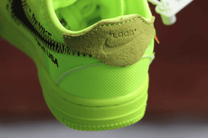 Nike Air Force 1 TD荧光绿 耐克真标品质空军一号OW联名童鞋独立磨具原鞋开膜 货号：BV0853-700