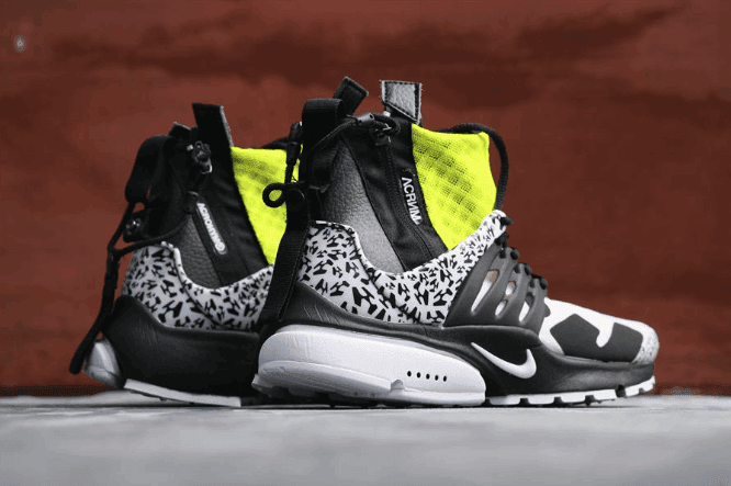 Nike Air Presto Mid Acronym白绿黑 耐克真标联名系列机能拉链高品质 货号：AH7832-100