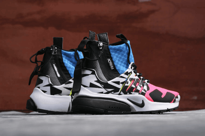 Nike Air Presto Mid Acronym粉蓝白 耐克联名系列机能拉链真标高品质 货号：AH7832-600